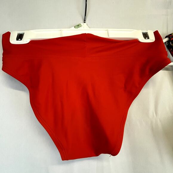 Xhilaration Medium Swim Suit Bikini 2-piece made in Vietnam red and  print - Picture 9 of 12